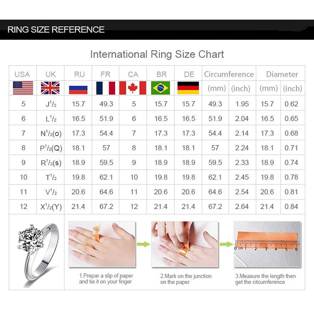 Serenity 3.6ct D Moissanite Rings For Women Men Gift S925 Sterling Silver Jewelry Sparkling Lab Diamond Wedding Rings Plated 18K